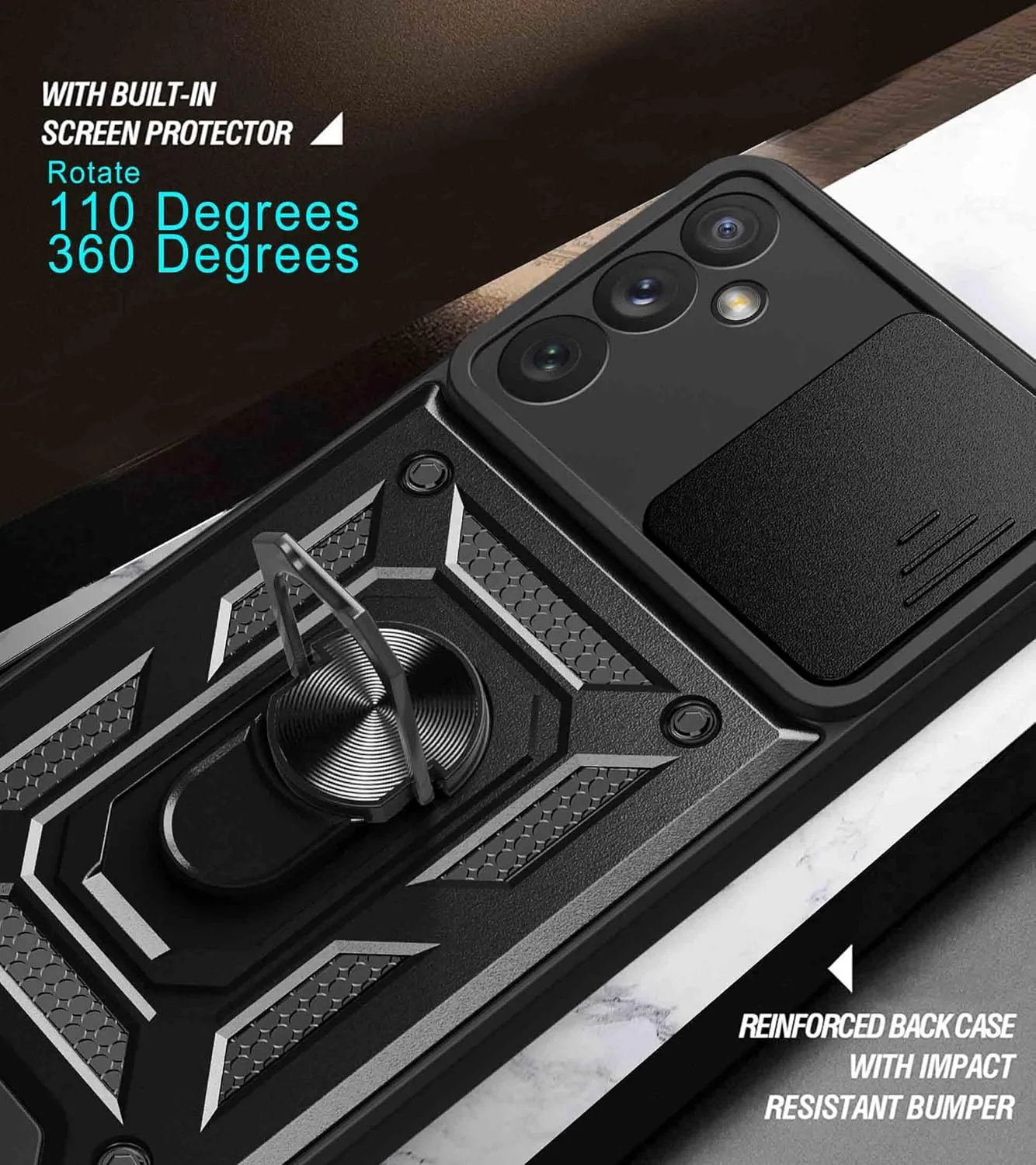 Honor Magic 7 Lite Case Shockproof Ring Stand Phone Camera Lens Cover