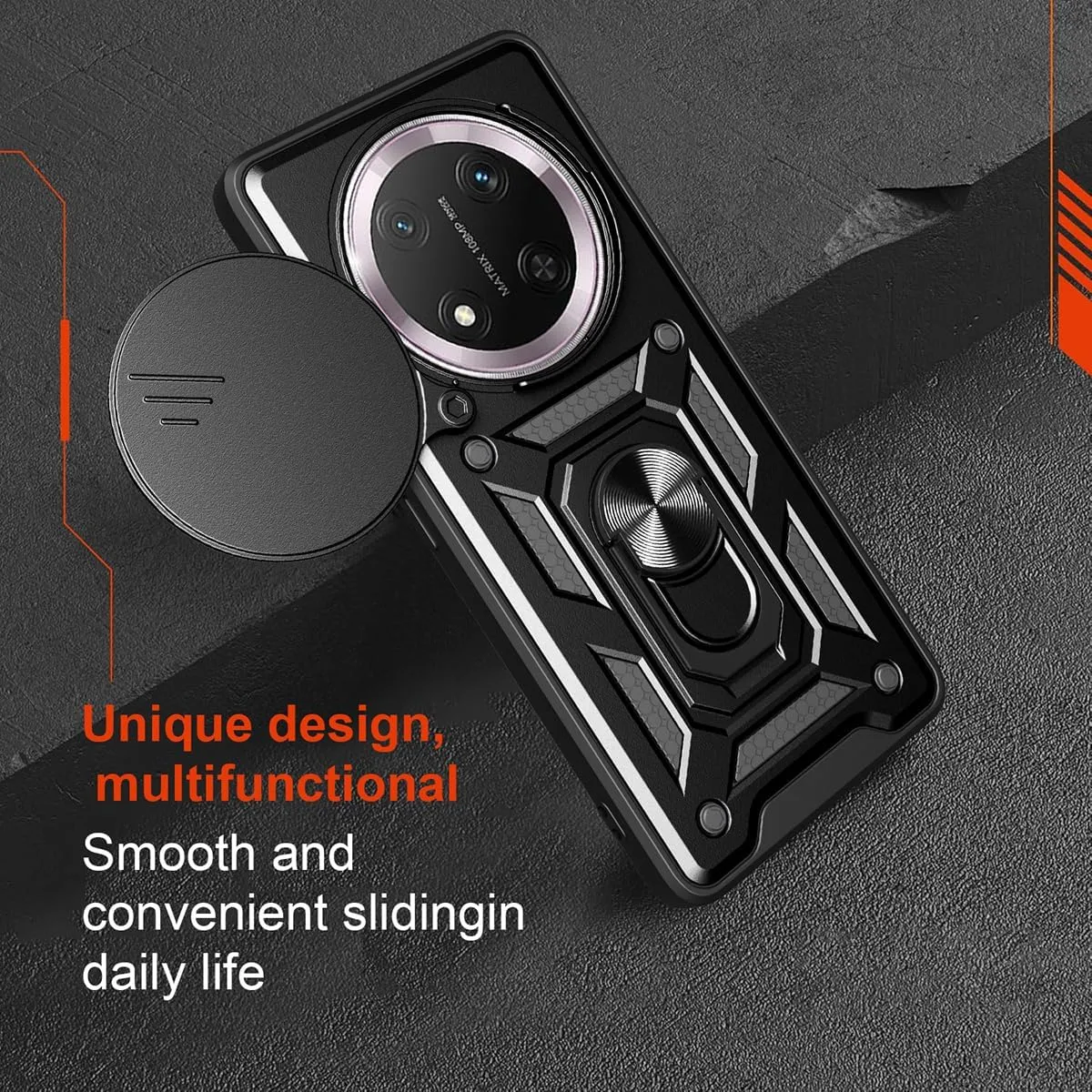 Honor Magic 7 Lite Case Shockproof Ring Stand Phone Camera Lens Cover