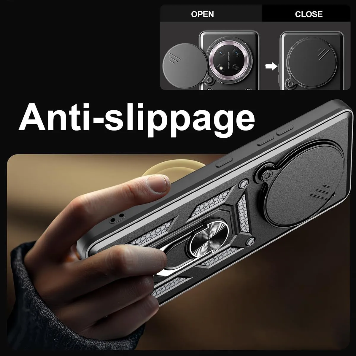 Honor Magic 7 Lite Case Shockproof Ring Stand Phone Camera Lens Cover
