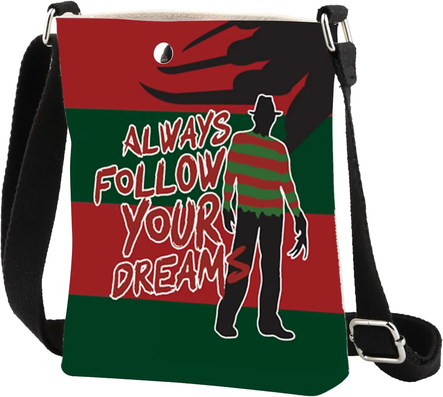 Horror Crossbody Bag Horror Movie Fans Gifts Scary Killer Gifts Always Follow Your Dream Crossbody Shoulder Bag