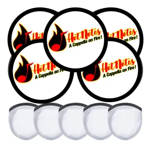 Hot Notes - printed foldable flying disc fans