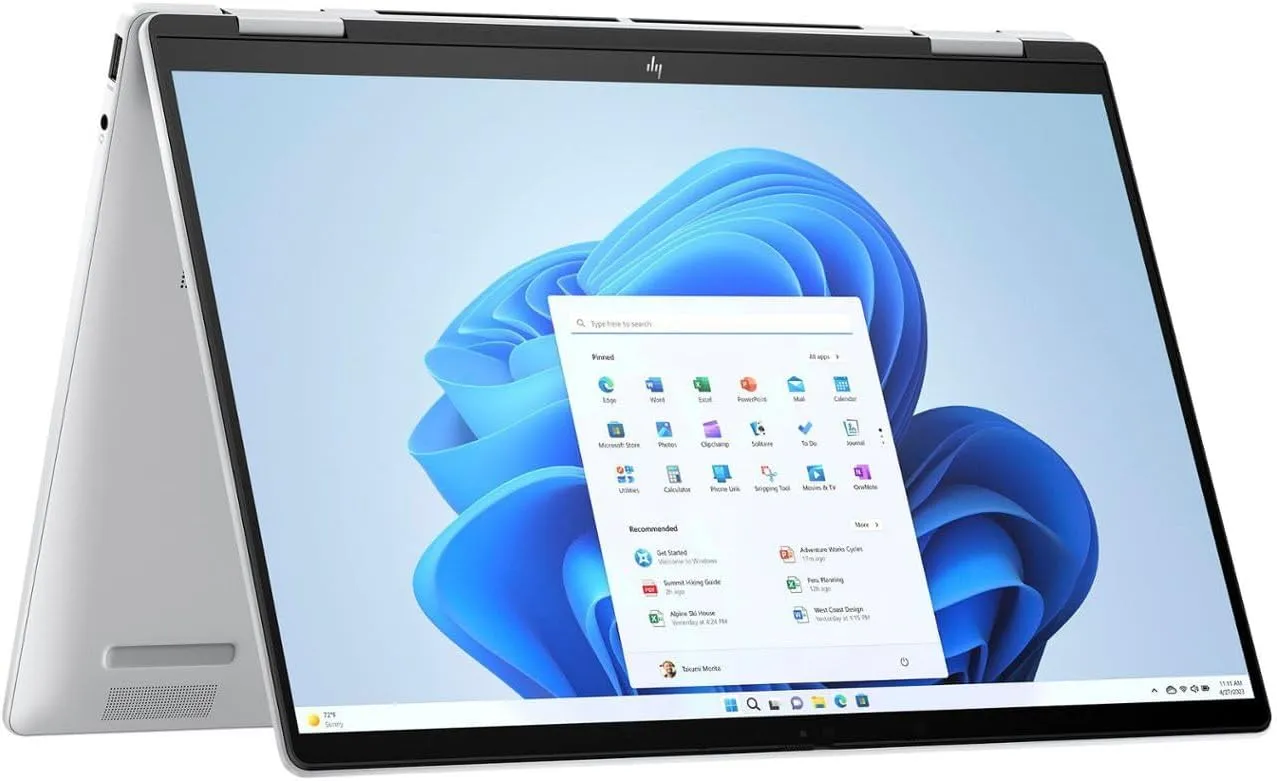HP Envy x360 2-in-1 Copilot AI PC Laptop 14" WUXGA Touch AMD Zen 4 8-core Ryzen 7 8840HS (>i7-1355U) 16GB RAM 1TB SSD Backlit USB-C 5MP IR Privacy Camera Poly Fast Charge Win11Pro w/ICP Accessory