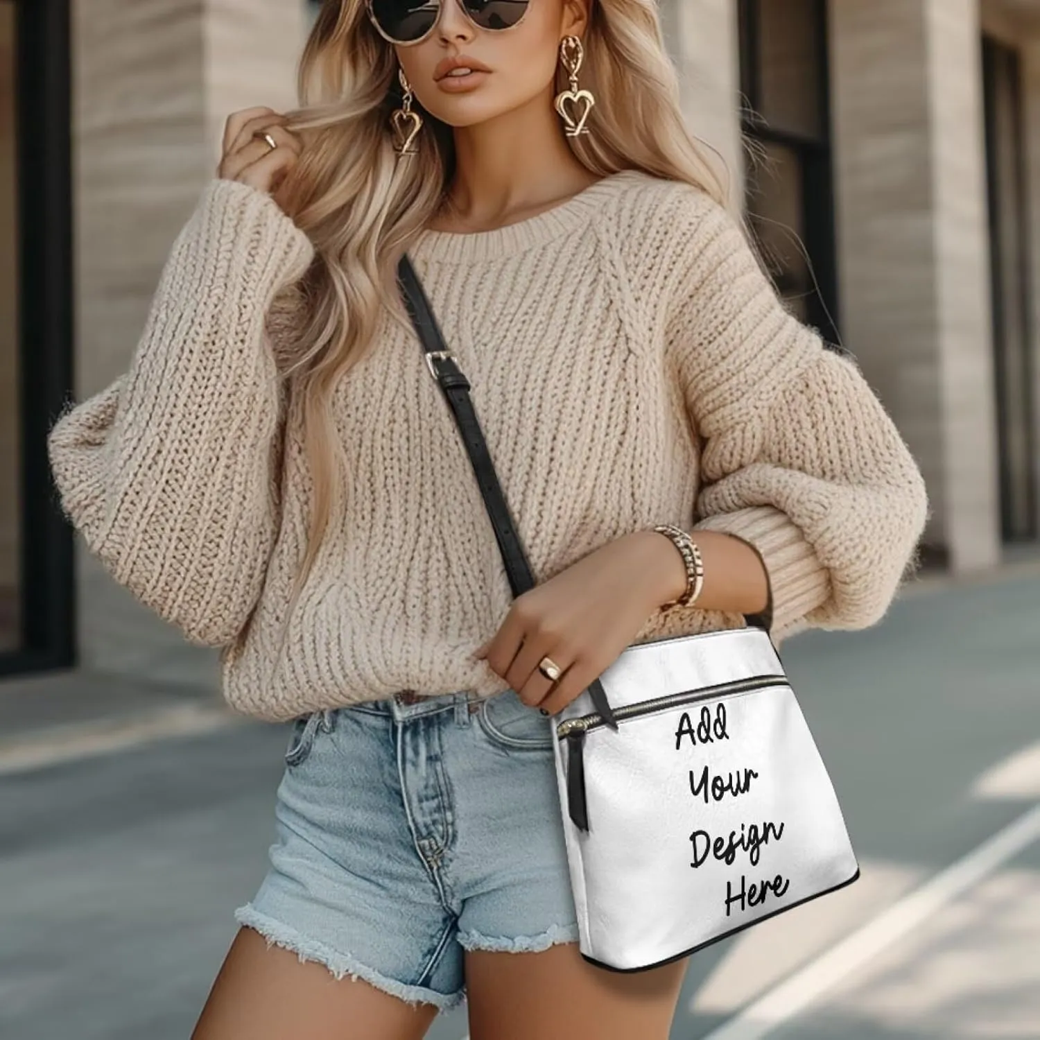 HUGS IDEA Crossbody Bag for Women Leather Handbag Sling Bag Large Hobo Bag Cell Phone Bag