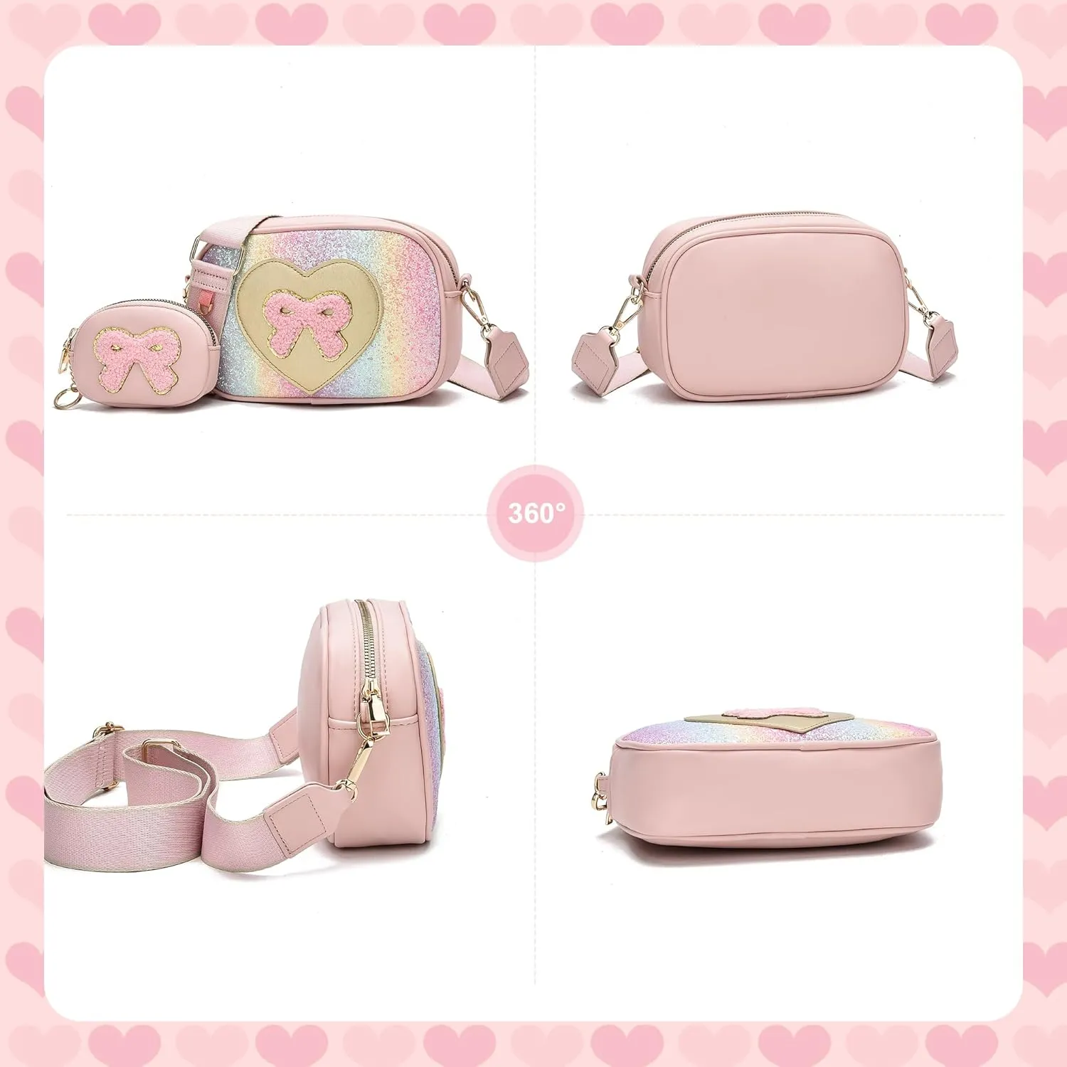 I IHAYNER 3 4 5 6 7 8 9 10 Year Old Girl Birthday Gifts Kids Purse Toddler Little Girls Purse Women Crossbody Bag for Girls