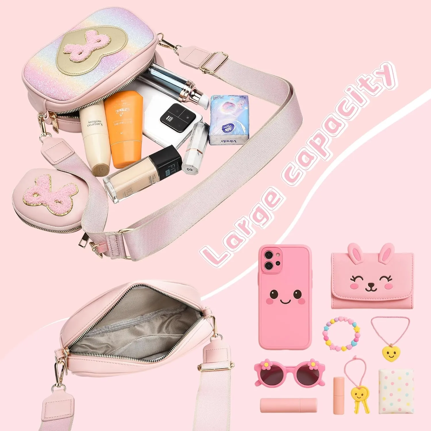 I IHAYNER 3 4 5 6 7 8 9 10 Year Old Girl Birthday Gifts Kids Purse Toddler Little Girls Purse Women Crossbody Bag for Girls