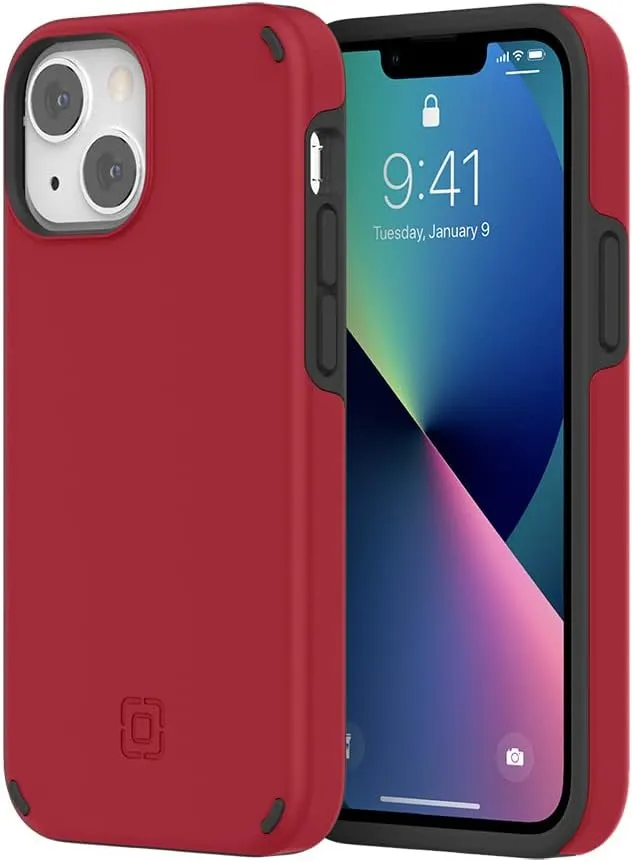 Incipio Duo Case for iPhone 13 mini – Dual-Layer Slim Protective Cover with 12ft Drop Protection, Scratch-Resistant Finish, Wireless Charging Compatible, Shockproof Lightweight Design - Salsa Red