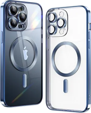 iPhone 11 Pro Blue Electro MagSafe Case With Camera Glass Protection
