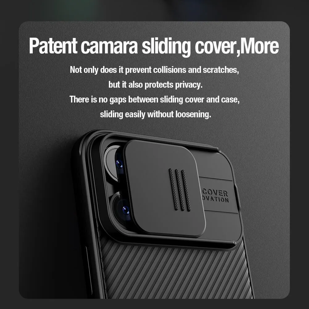 iPhone 15 Original Cam-Shield Camera Slider (Shutter) Double Layered Protection TPU   PC - Black