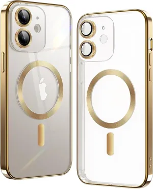 iPhone 16 Gold Electro MagSafe Case With Camera Glass Protection