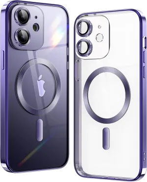 iPhone 16 Purple Electro MagSafe Case With Camera Glass Protection