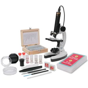 IQCREW M40-PS25W Kid's Premium 85  Piece Microscope, Color Camera and Interactive Kid's Software Kit with Professional 25-Piece Prepared Slide Set