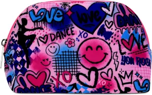 iscream   Corey Paige 8.25" x 5" Fully Lined Wide Zipper Opening Cosmetic Bag - Love to Dance