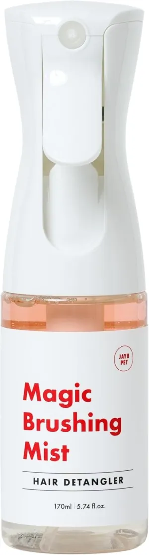 JAYU PET Magic Brushing Mist - Fur Detangler & Dematting Solution, Hypoallergenic Deodorizer, Conditioner & Itch Relief, Shining & Grooming Spray for Dogs (5.8fl oz, 170ml)