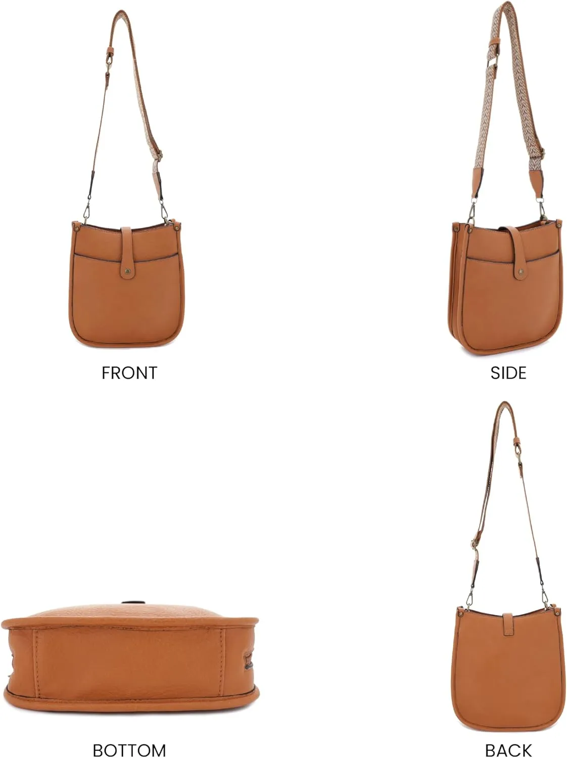 JESSIE & JAMES | Chelsea Concealed Carry Crossbody bag, Lock and Key HoboPurse with Wide Webbing Shoulder Strap