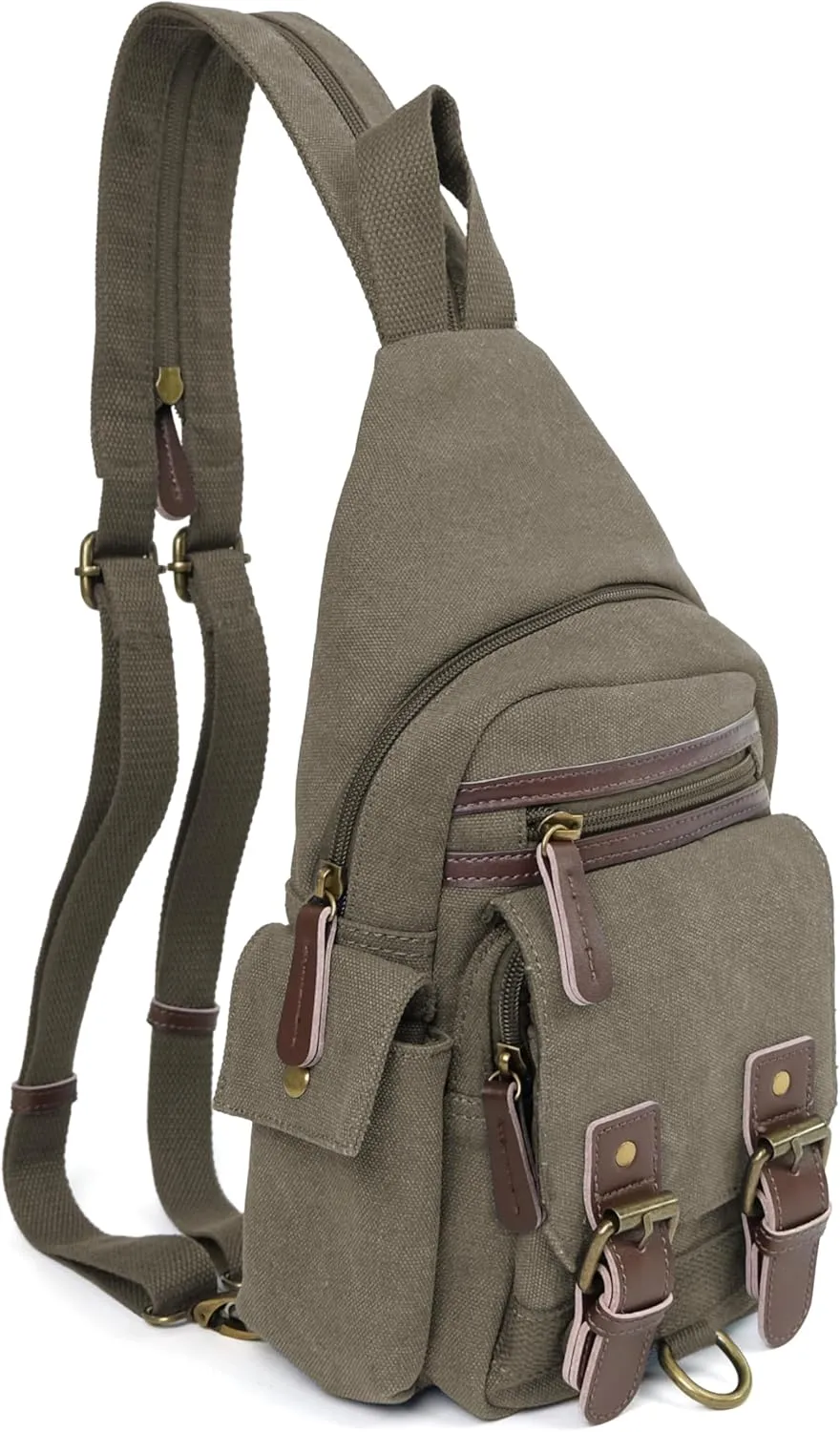 JESSIE & JAMES Shasta Canvas Concealed Carry Sling Bag for Men Women, Convertible Backpack Purse