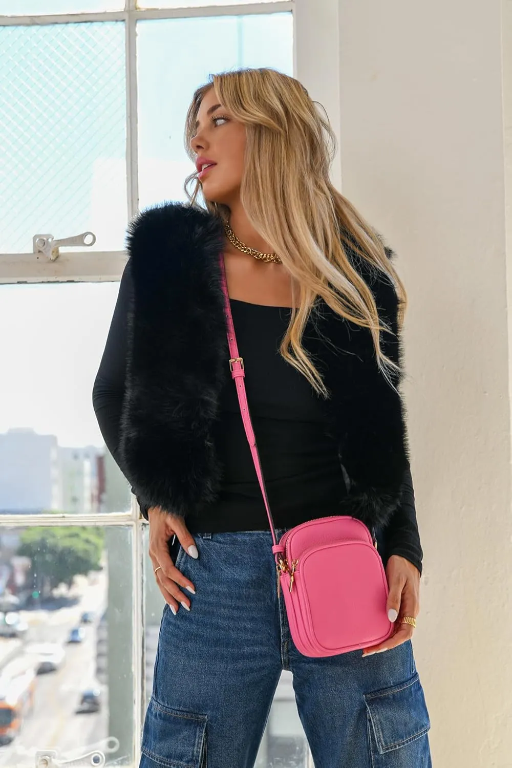 Josie Triple Zip Crossbody Bag