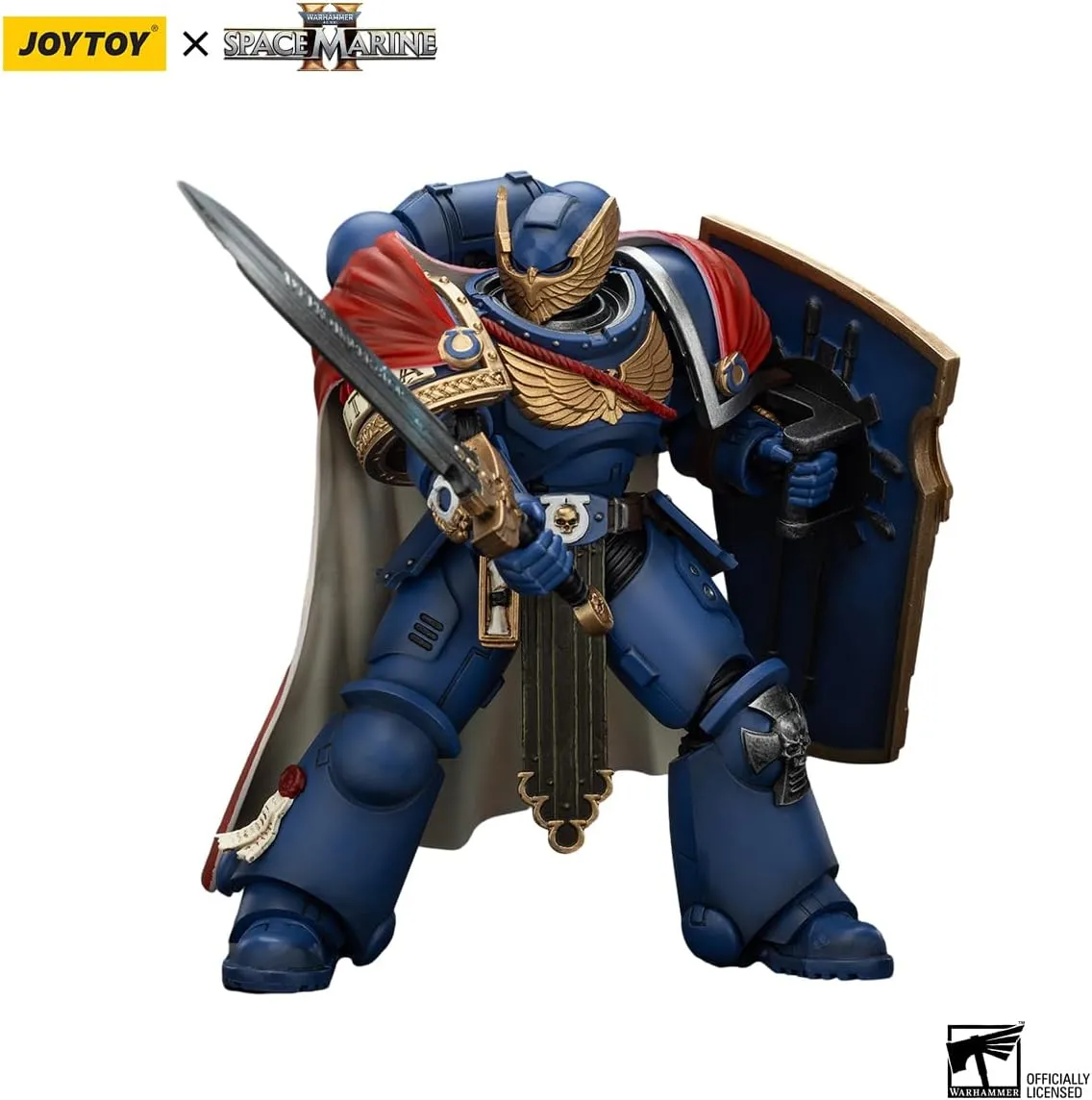 JOYTOY Warhammer 40K 5.4" 1/18 Action Figure SpaceMarine Ultramarines Victrix Honour Guard with Storm Shield and Power Sword