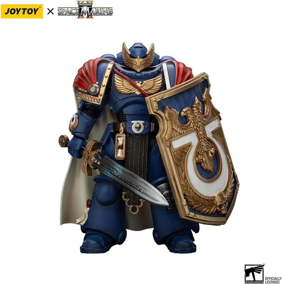 JOYTOY Warhammer 40K 5.4" 1/18 Action Figure SpaceMarine Ultramarines Victrix Honour Guard with Storm Shield and Power Sword