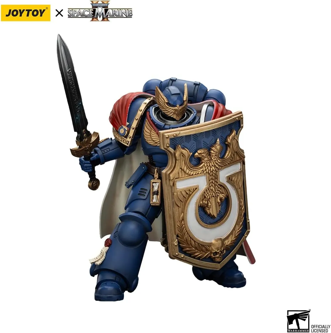 JOYTOY Warhammer 40K 5.4" 1/18 Action Figure SpaceMarine Ultramarines Victrix Honour Guard with Storm Shield and Power Sword