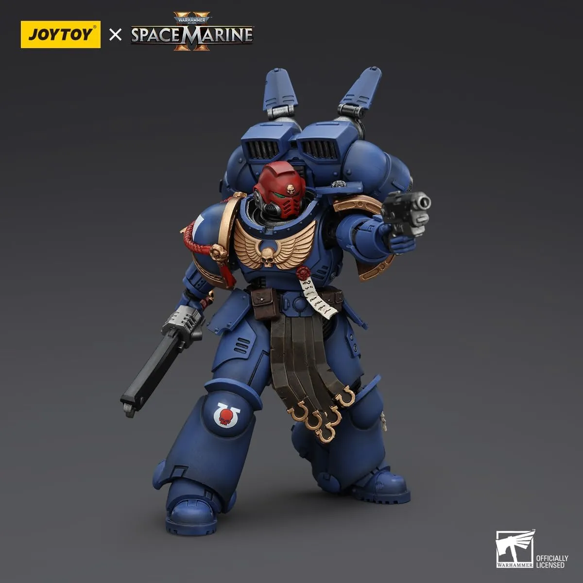 JOYTOY Warhammer 40k Space Mrine Ultramarines Sergeant Gadriel 5in 1/18 Scale Collectible Action Figure with Exquisite Design, Gifts for Fans & Collectors