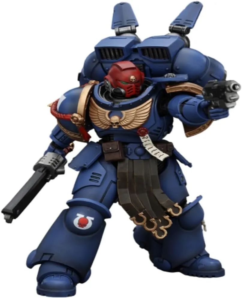JOYTOY Warhammer 40k Space Mrine Ultramarines Sergeant Gadriel 5in 1/18 Scale Collectible Action Figure with Exquisite Design, Gifts for Fans & Collectors
