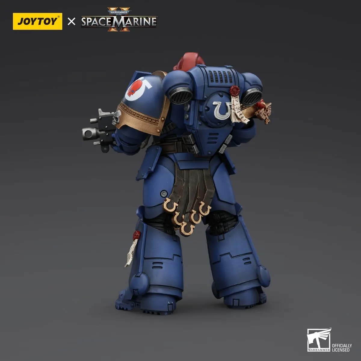 JOYTOY Warhammer 40k Space Mrine Ultramarines Sergeant Gadriel 5in 1/18 Scale Collectible Action Figure with Exquisite Design, Gifts for Fans & Collectors