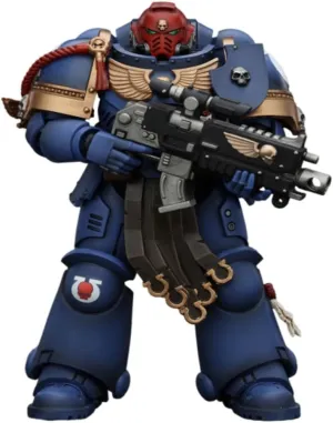 JOYTOY Warhammer 40k Space Mrine Ultramarines Sergeant Gadriel 5in 1/18 Scale Collectible Action Figure with Exquisite Design, Gifts for Fans & Collectors