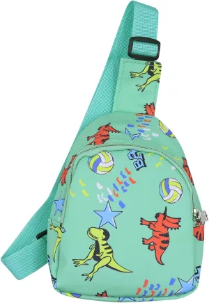 JUMISEE Cute Unicorn Dinosaur Crossbody Chest Bag Cartoon Sling Shoulder Bag for Travelling Hiking