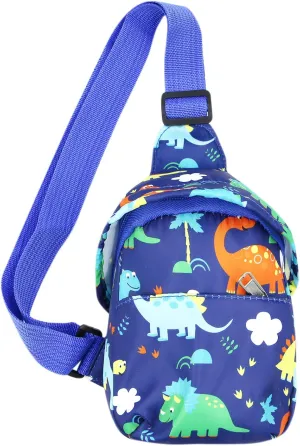 JUMISEE Cute Unicorn Dinosaur Crossbody Chest Bag Cartoon Sling Shoulder Bag for Travelling Hiking