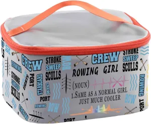 JYTAPP Rowing Cosmetic Bag - Girl Like a Normal Girl But Cooler Makeup Zipper Pouch for Women Girls Competitions Lady Gifts (Cosmetic Organizer Bag)