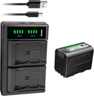 Kastar 1-Pack 7.4V 7000mAh BP-950GEXP Battery and LTD2 USB Charger Compatible with Canon G1000 G1500 G2000 GL1 GL-1 DM-GL1 GL2 GL-2 DM-GL2 MV1 MV10 MV10i MV20 MV20i MV100 MV100i MV200 MV200i Camera