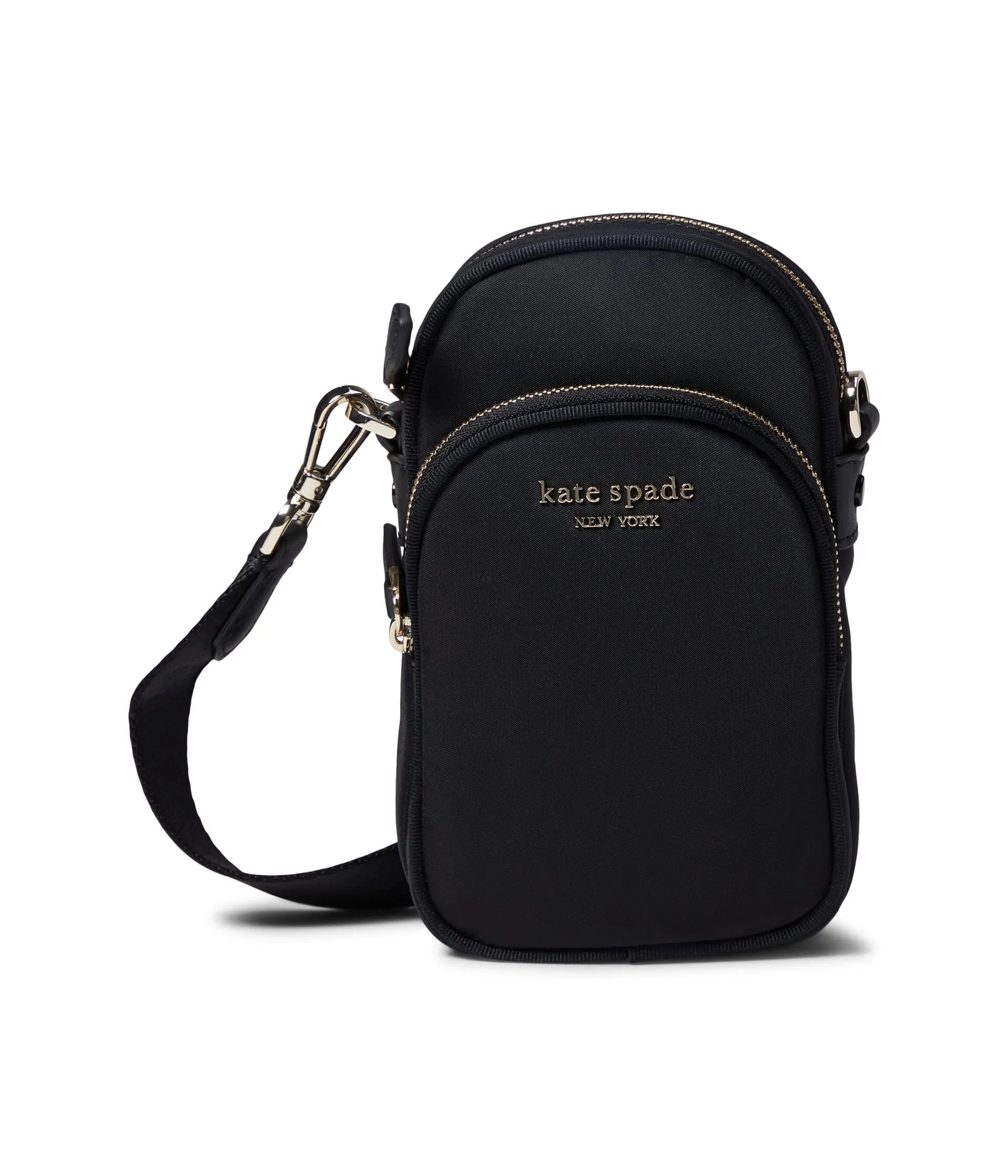 kate spade new york Sam The Little Better Nylon North/South Phone Crossbody Black One Size