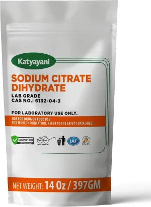 Katyayani Sodium Citrate Dihydrate 397g – Food & Lab Grade | pH Buffer, Preservative & Emulsifier | Ideal for Cheese Making, Beverages, Bath Bombs, Cosmetics & DIY Uses | Pure & Additive-Free