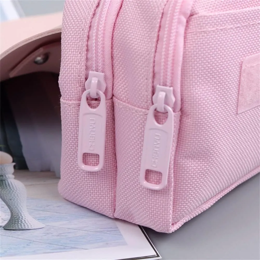 Kawaii Cherry Blossom Pencil Bag Pink Sweet Pencil Case Large Capacity Stationery Pouch School Supplies Makeup Bag