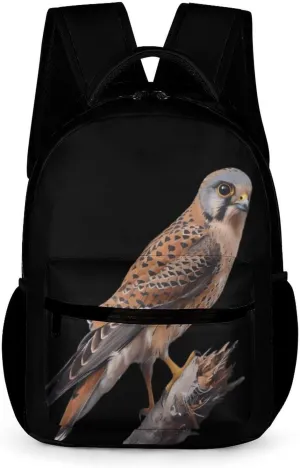 Kestrel Bird Printed Travel Backpack Lightweight Daypack Shoulder Bag for Men Women Travel Camping