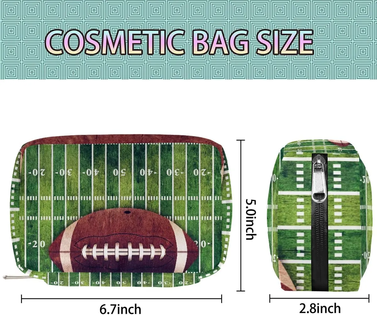 Kids Toiletry Bag for Boys, Small Cute Football Wash Bag for Little Young Boys Waterproof Cosmetic Weekender Bag Toddler Traveling Toiletries