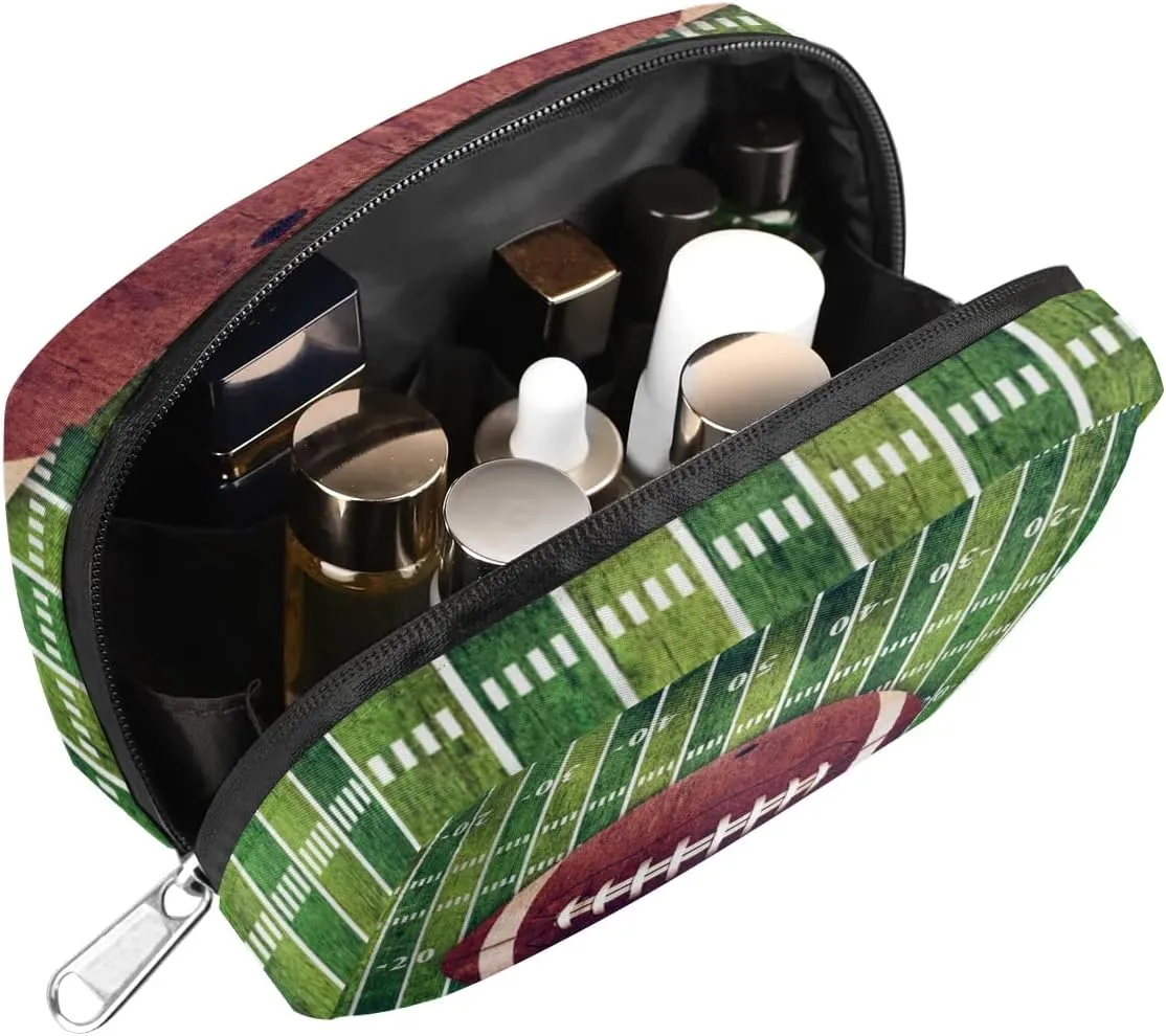 Kids Toiletry Bag for Boys, Small Cute Football Wash Bag for Little Young Boys Waterproof Cosmetic Weekender Bag Toddler Traveling Toiletries