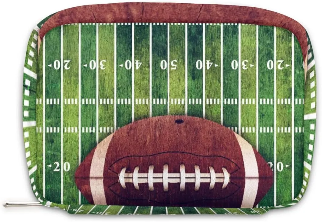 Kids Toiletry Bag for Boys, Small Cute Football Wash Bag for Little Young Boys Waterproof Cosmetic Weekender Bag Toddler Traveling Toiletries