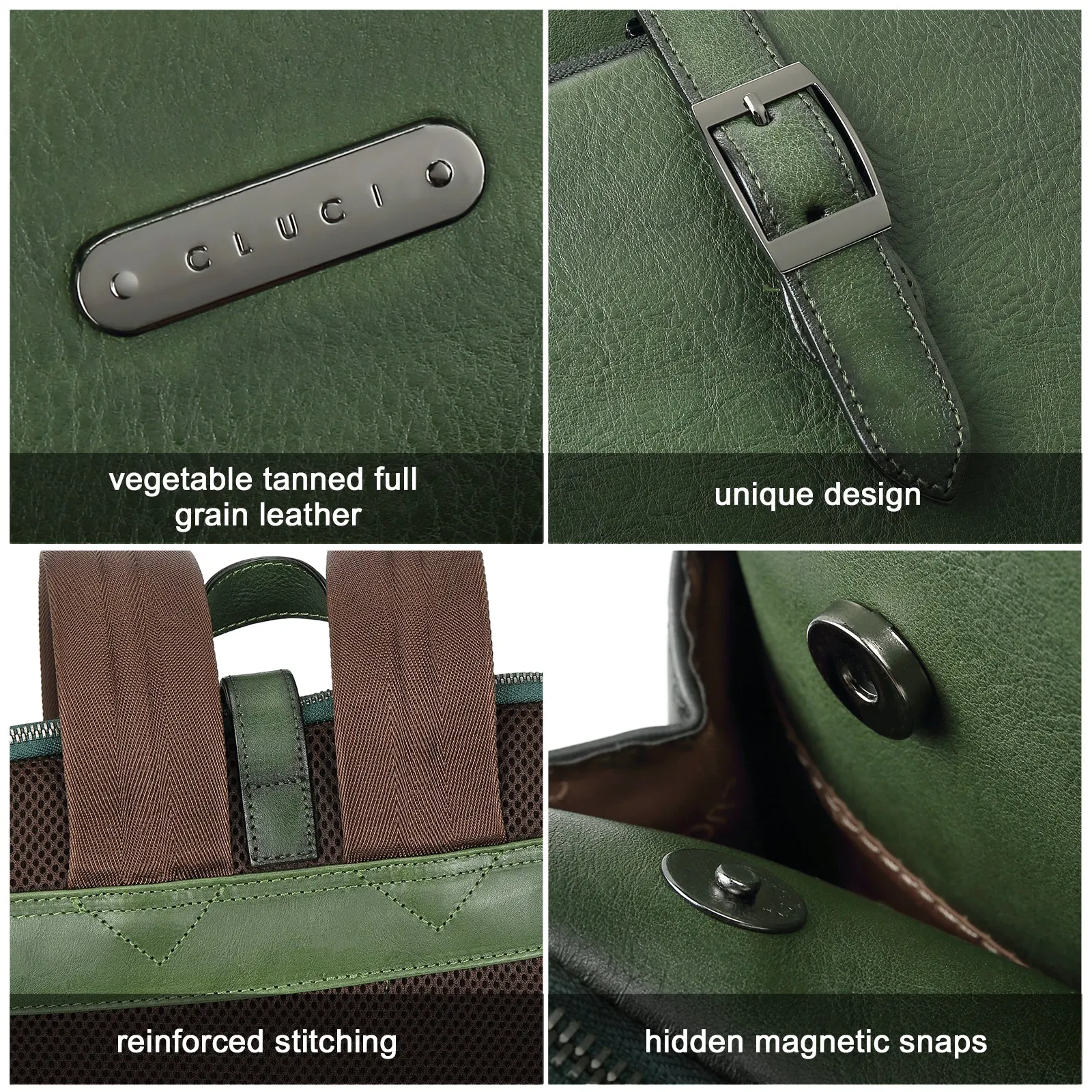 Koch Vintage Full Grain Vegetable Tanned Leather Backpack For Work