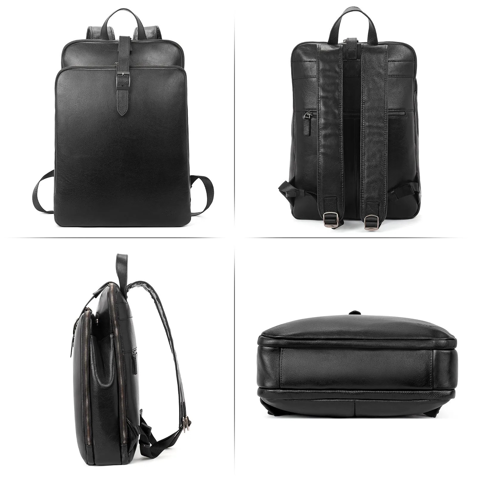 Koch Vintage Full Grain Vegetable Tanned Leather Backpack For Work