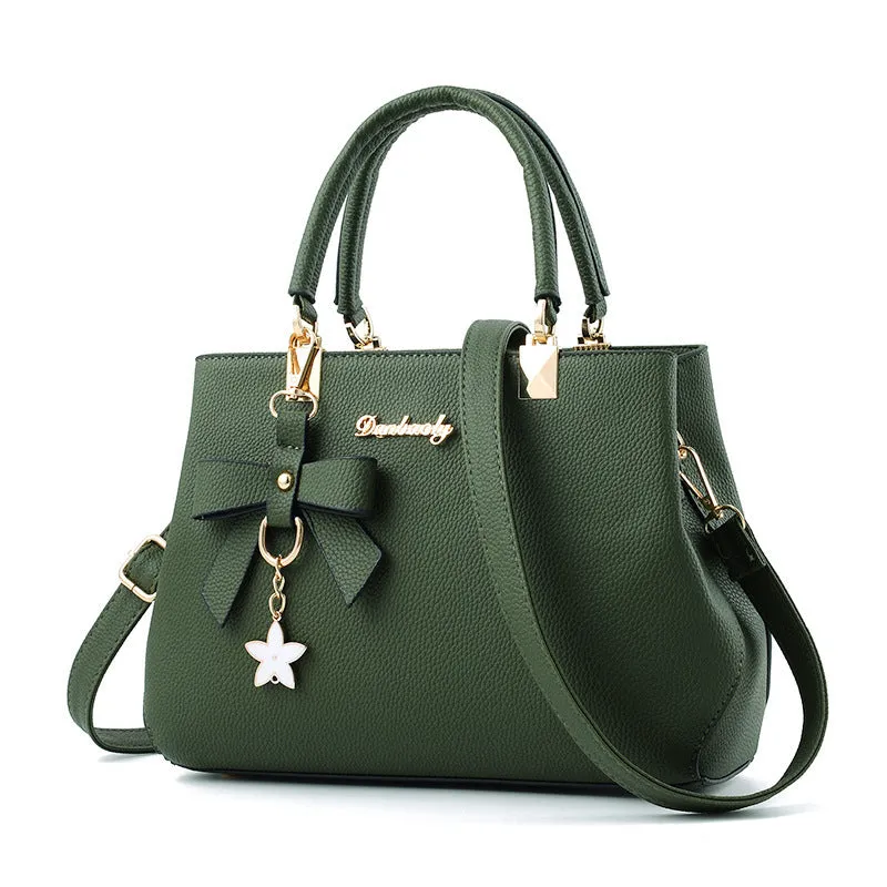 Korean Style Fashionable Bow Portable Mother Handbags