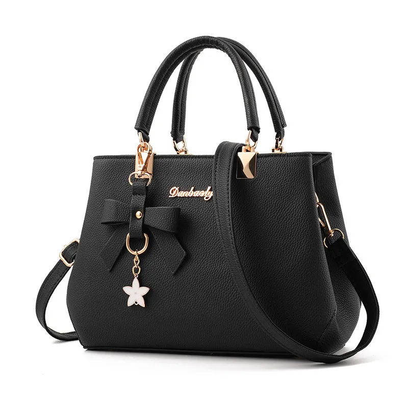 Korean Style Fashionable Bow Portable Mother Handbags