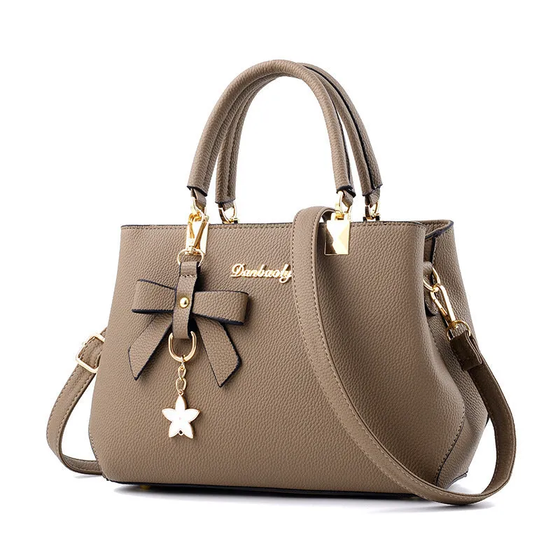 Korean Style Fashionable Bow Portable Mother Handbags