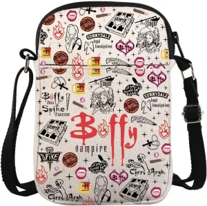 KUIYAI Vampire Merchandise Inspired Crossbody Bag Vampire Lovers Messenger Bag 90s TV Show Gift Vampire Character Gift