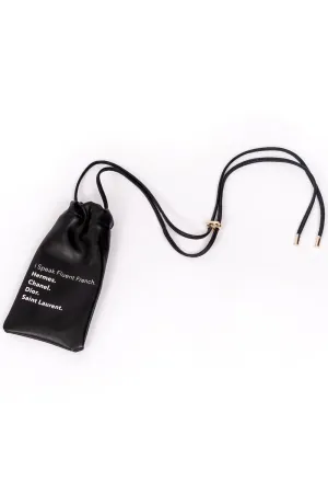 LA Trading Co - (Bulk Buy) CROSSBODY POUCH - Fluent French (Black)
