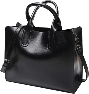 Ladies Shoulder Bag Fashion Solid Color Vintage Zipper Large Capacity Shoulder Handbag Shoulder Diaper Bag (A, One Size)