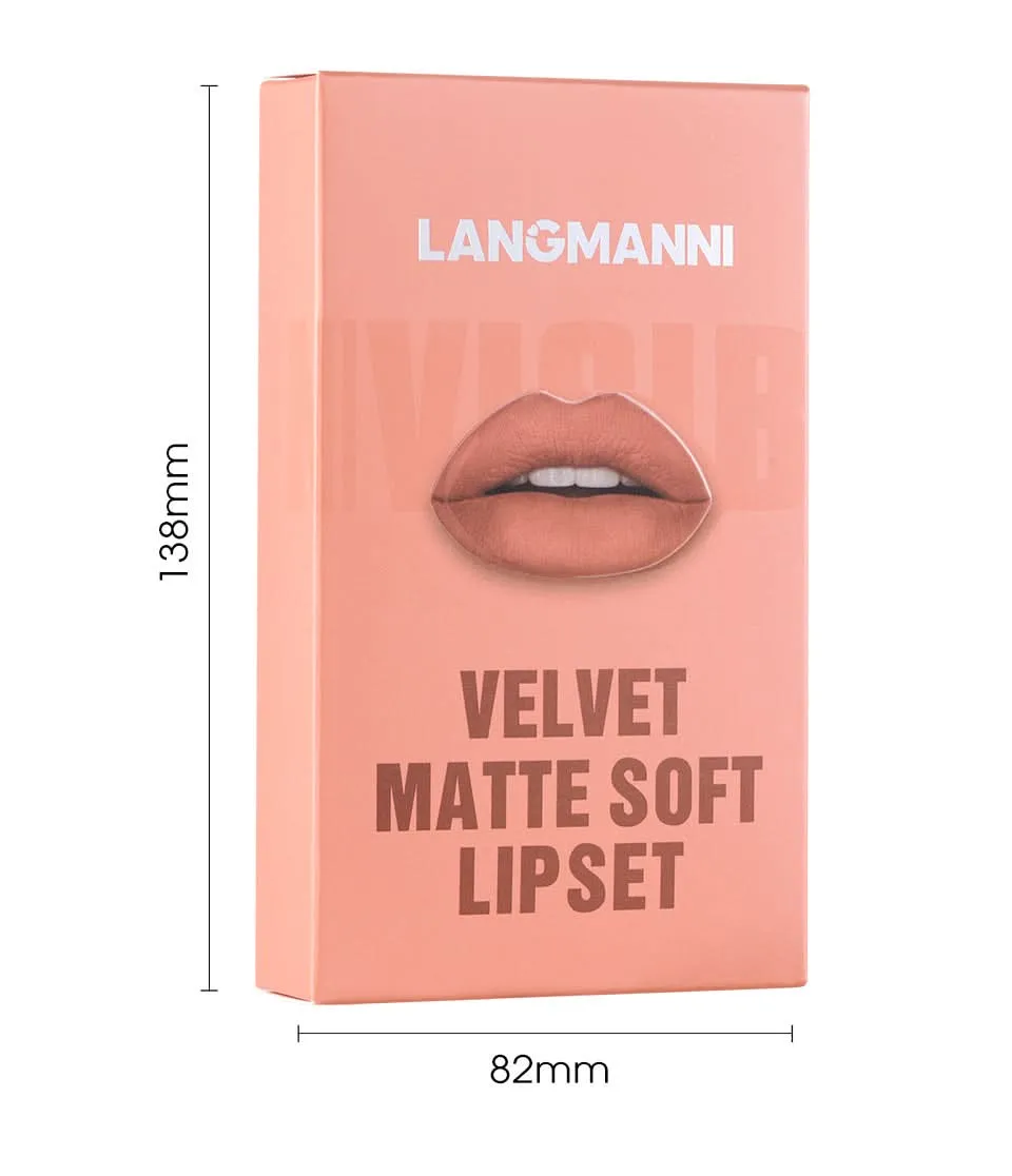 LANGMANNI 3-Piece Lip Kit – Matte Liquid Lipstick & Lip Liner Set