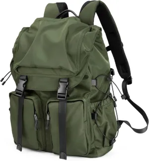 Laptop Backpack for Men & Women, Functional Stylish Vintage Backpack, 30L Waterproof College Work Commuter Travel Backpack Fits 15.6 Inch Tablet, Notebook (Green)