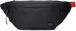 Large Crossbody Fanny Pack for Women Men,Waterproof Waist Bag Pack with Adjustable Strap & 5-Zipper Pockets,Black