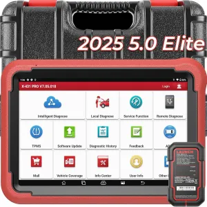 LAUNCH X431 PROS V  5.0 Elite Bidirectional Scan Tool with 2025 Newly Released DBSCar VII Connector,38  Reset for All Cars,ECU Online Coding,CANFD,FCA AutoAuth,VAG Guide,2 Yrs F-Ree Update